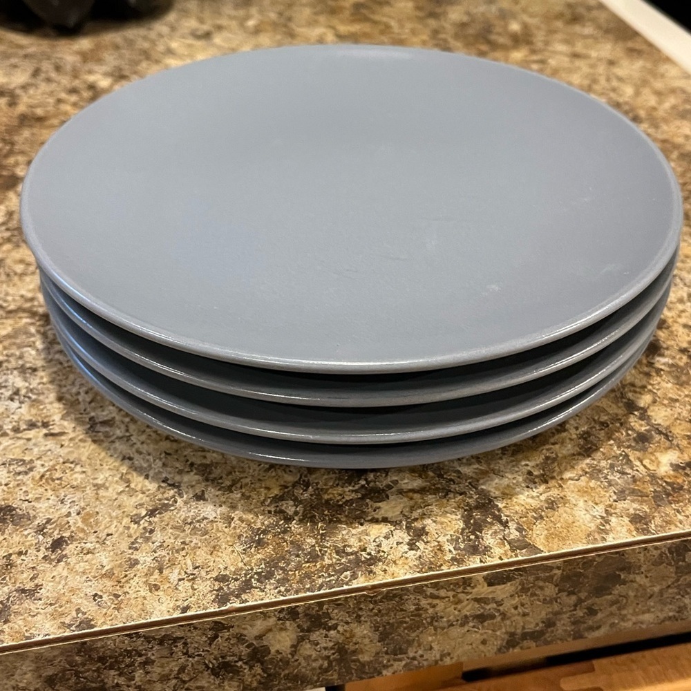 IKEA Slate Gray Salad 8” Plates Set of 4 - Picture 2 of 10